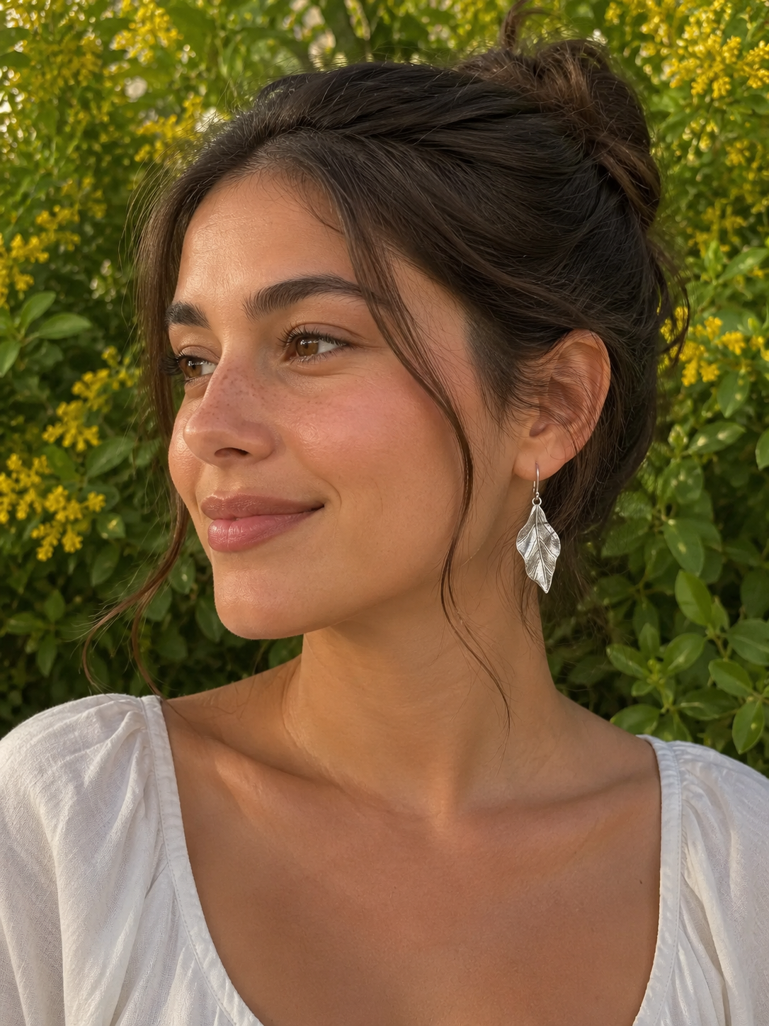 Leaf Earrings- Minimalist Nature-Inspired Dangle Jewelry