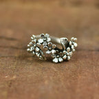 Meadow Bloom floral Wrap ring| Handcrafted 925 Sterling Silver