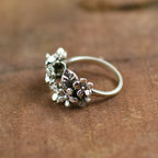 Meadow Bloom floral Wrap ring| Handcrafted 925 Sterling Silver