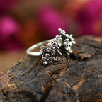 Meadow Bloom floral Wrap ring| Handcrafted 925 Sterling Silver