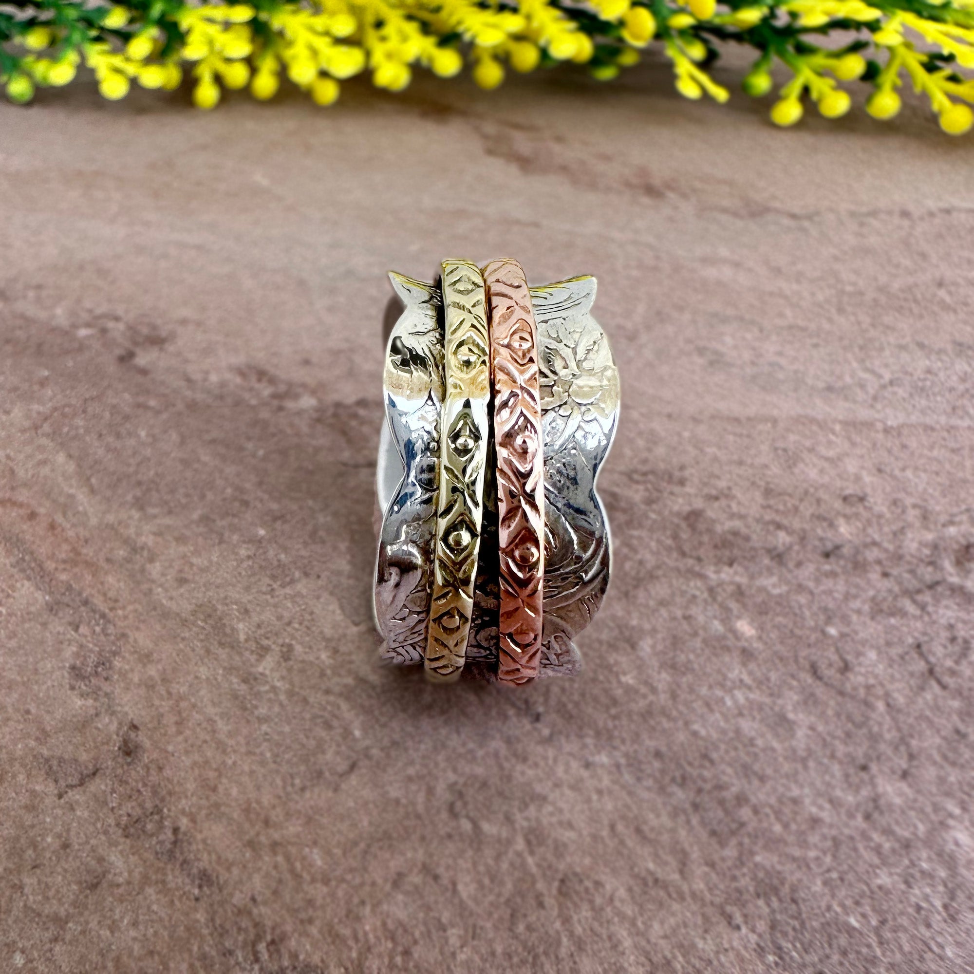 Terra Twist Spinner Ring