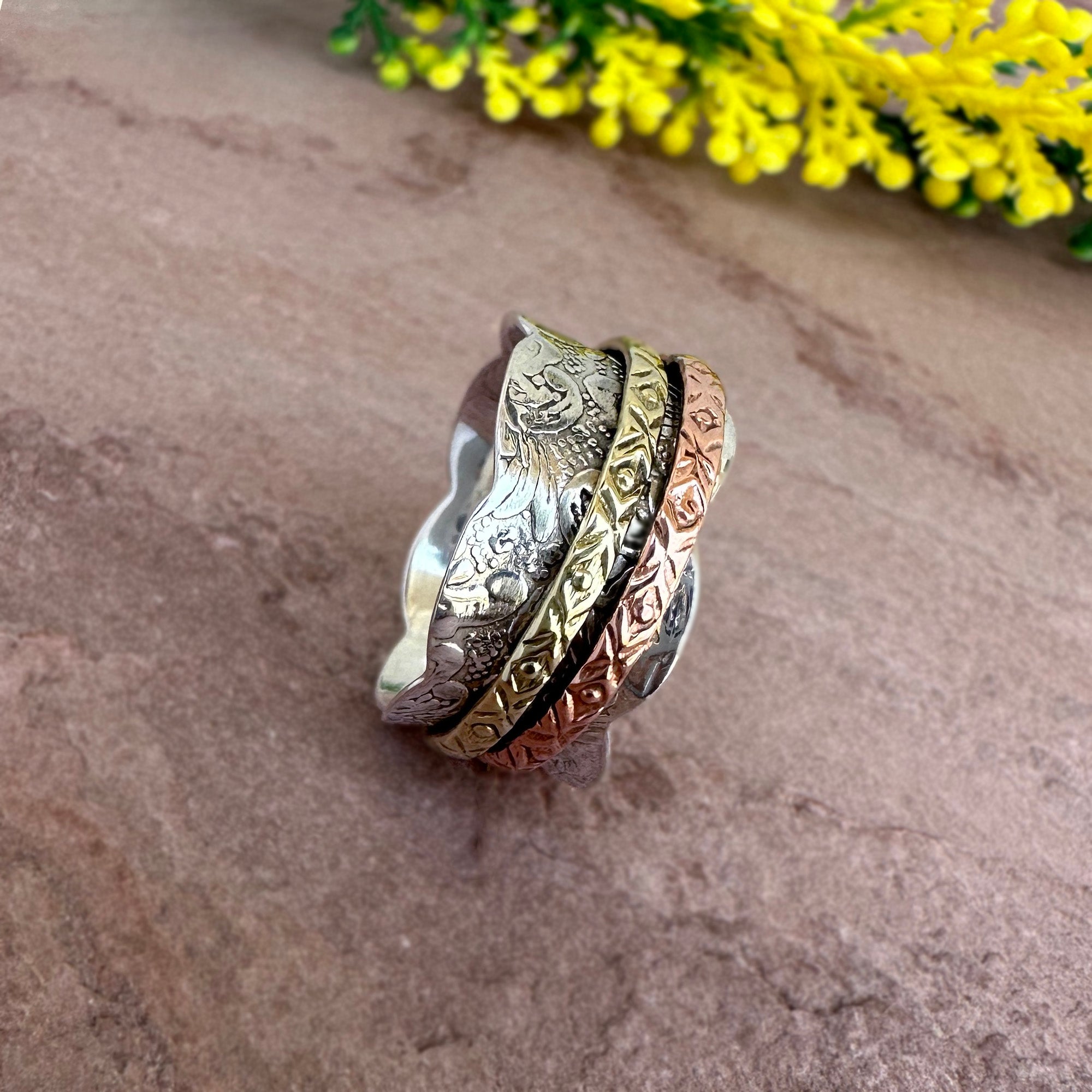 Terra Twist Spinner Ring