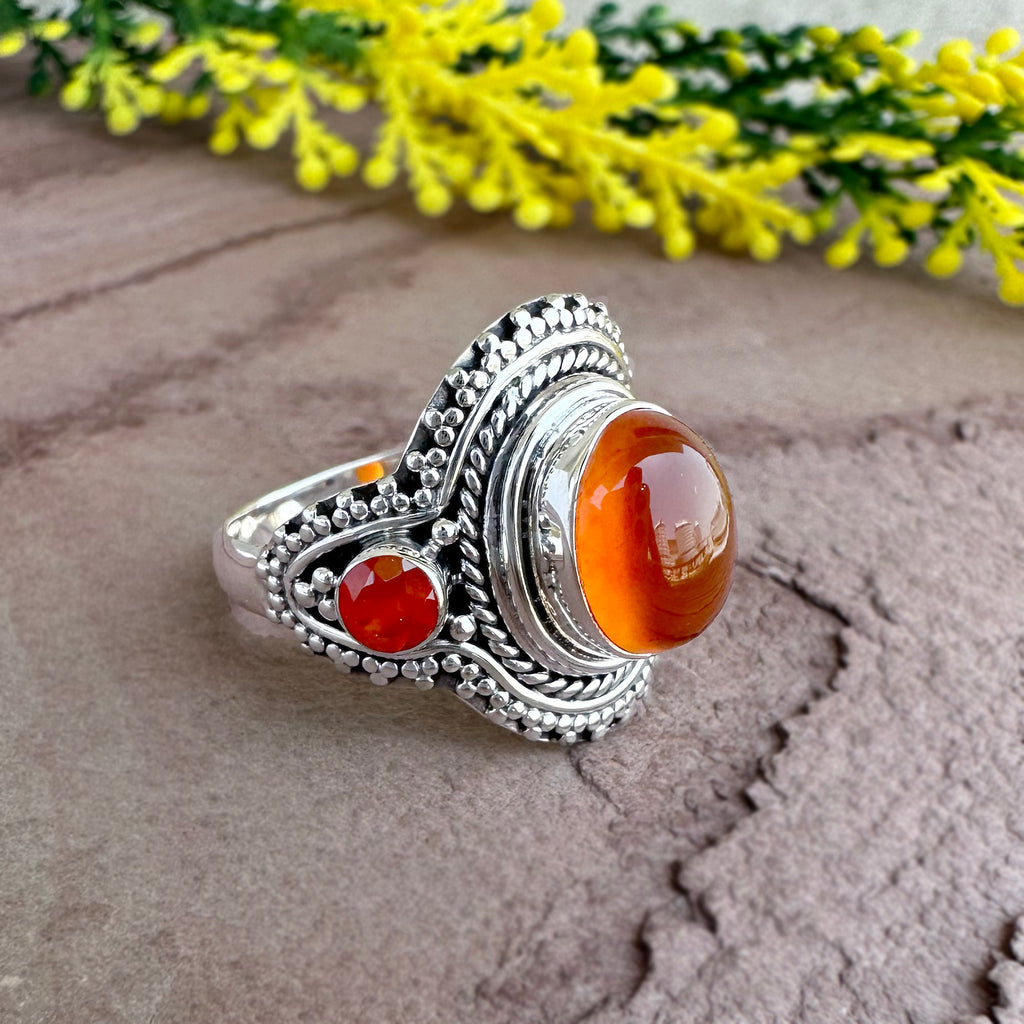 Sunset Ember Statement Ring