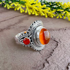 Sunset Ember Statement Ring