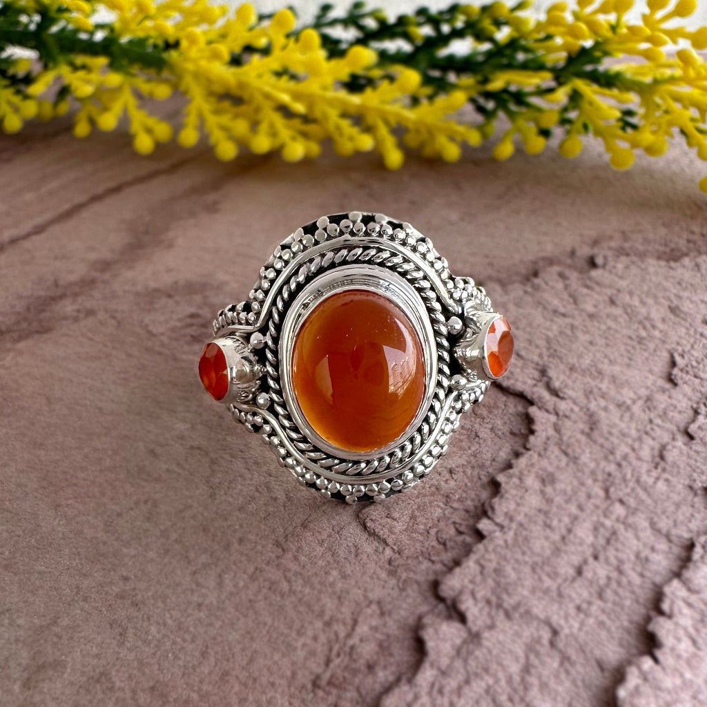 Sunset Ember Statement Ring