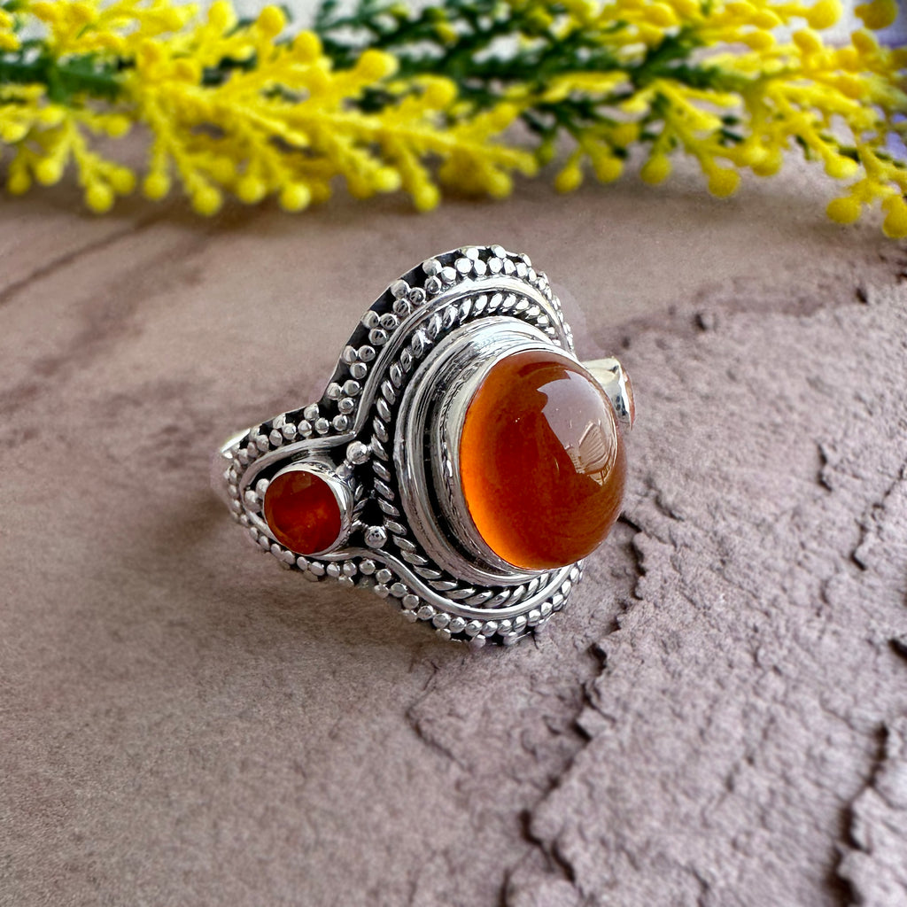 Sunset Ember Statement Ring