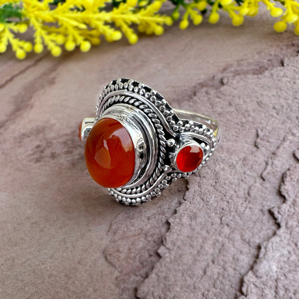 Sunset Ember Statement Ring