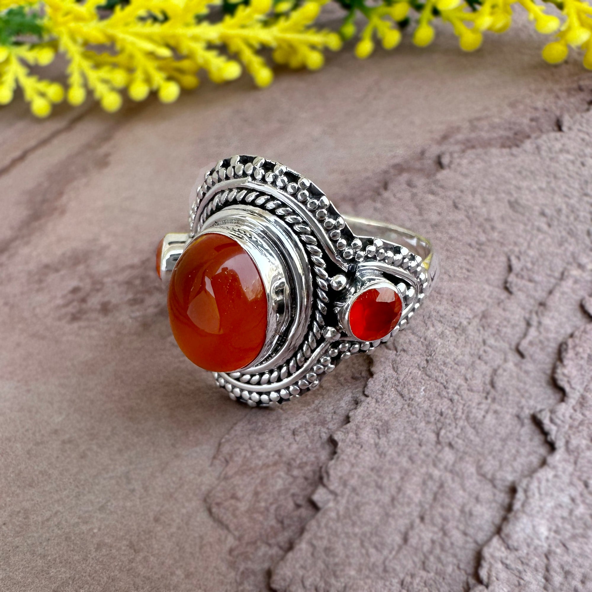 Sunset Ember Statement Ring