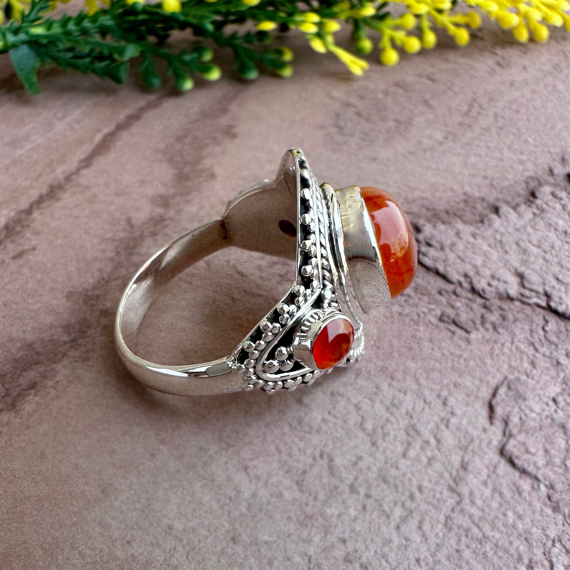 Sunset Ember Statement Ring