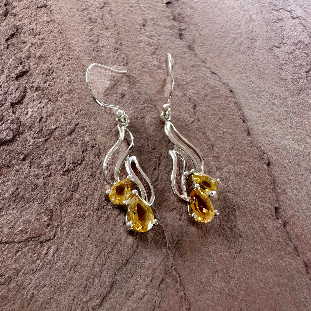 Golden Citrine Flow Earrings