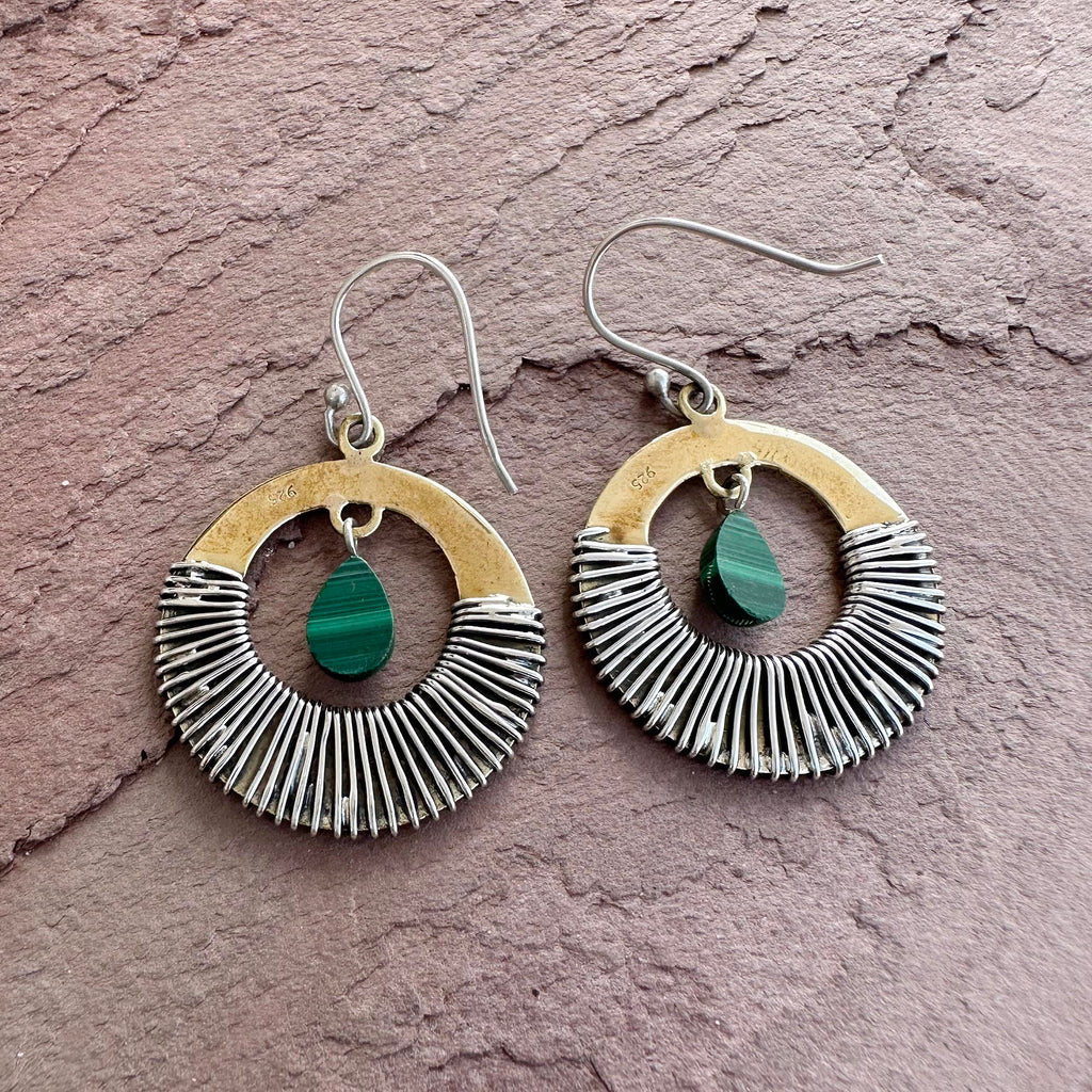 Golden Hour Malachite Earrings