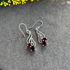 Ruby Blossom Drop Earrings