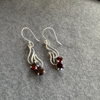 Ruby Blossom Drop Earrings