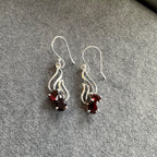 Ruby Blossom Drop Earrings