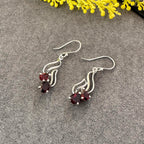 Ruby Blossom Drop Earrings