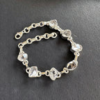 Sofloras Handcrafted Herkimer Diamond Bracelet | Unique Silver Original