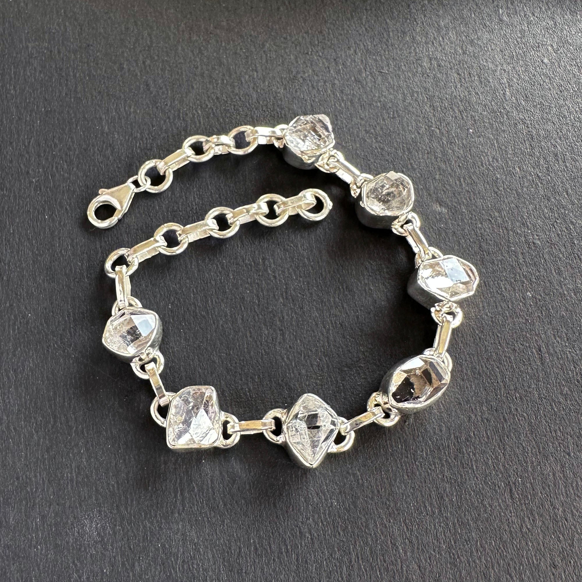 Sofloras Handcrafted Herkimer Diamond Bracelet | Unique Silver Original