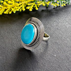Azure Oasis Turquoise Statement Ring in 925 Sterling Silver