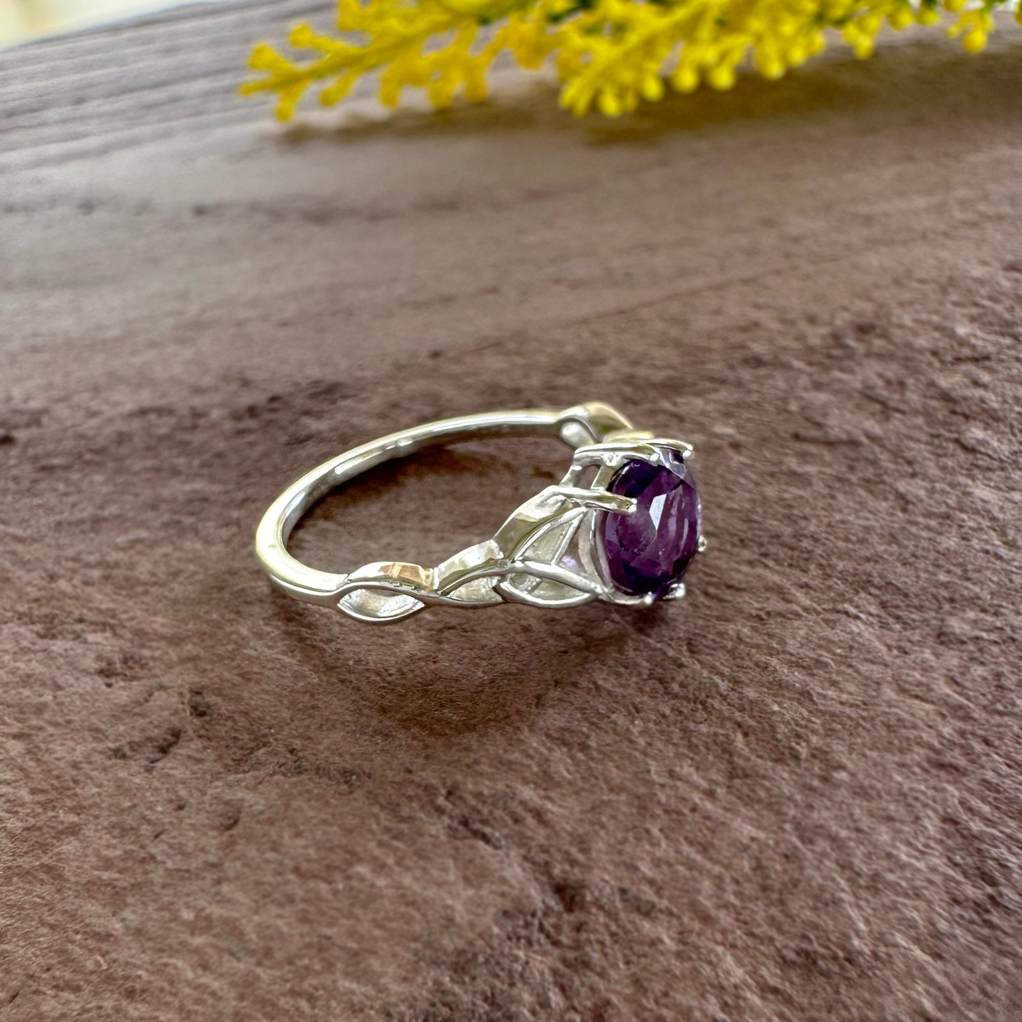 Vintage Celtic Amethyst Ring