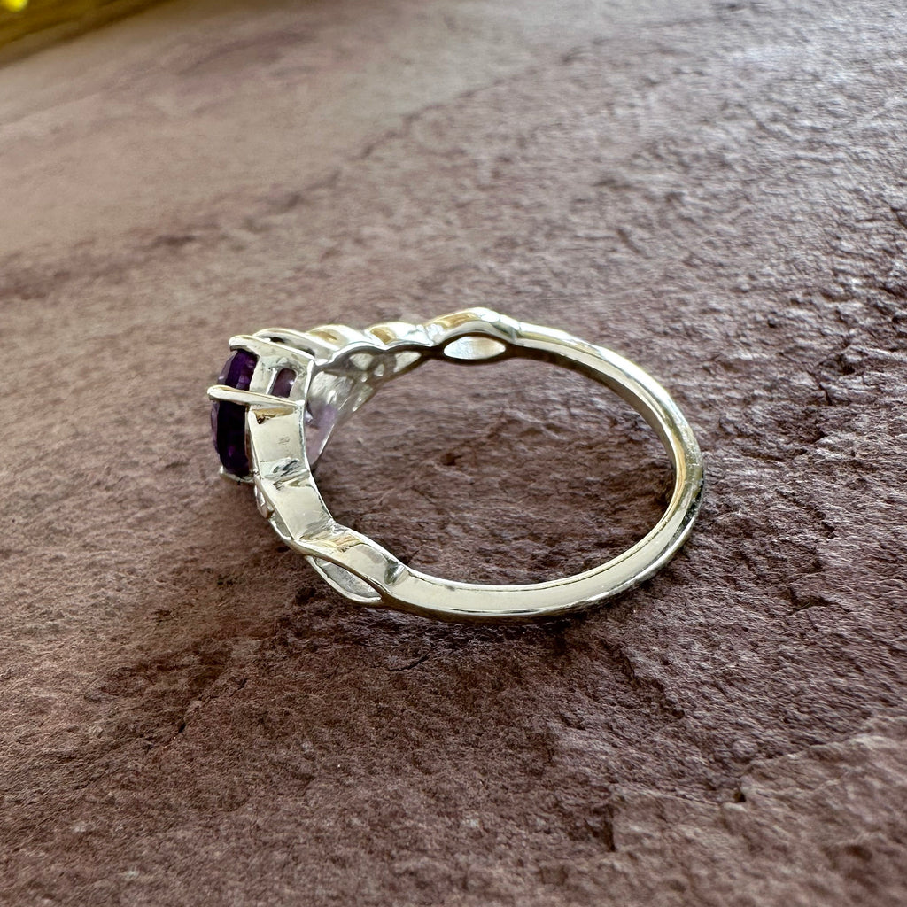 Vintage Celtic Amethyst Ring