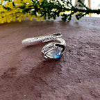 Serpent’s Glow Moonstone Wrap Ring