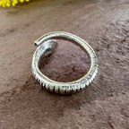 Serpent’s Glow Moonstone Wrap Ring