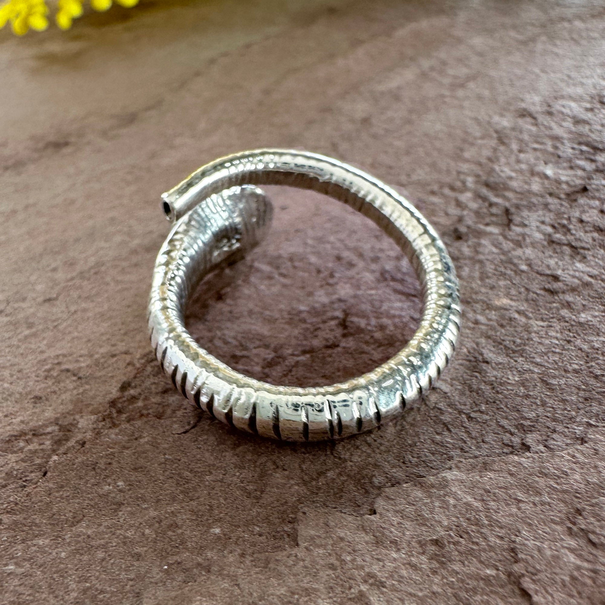 Serpent’s Glow Moonstone Wrap Ring