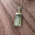 Aurora Forest Prehnite & Peridot Pendant