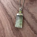 Aurora Forest Prehnite & Peridot Pendant