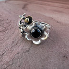 Midnight Garden Black Onyx Bouquet Ring