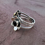 Midnight Garden Black Onyx Bouquet Ring