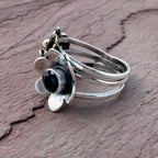 Midnight Garden Black Onyx Bouquet Ring