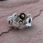 Midnight Garden Black Onyx Bouquet Ring