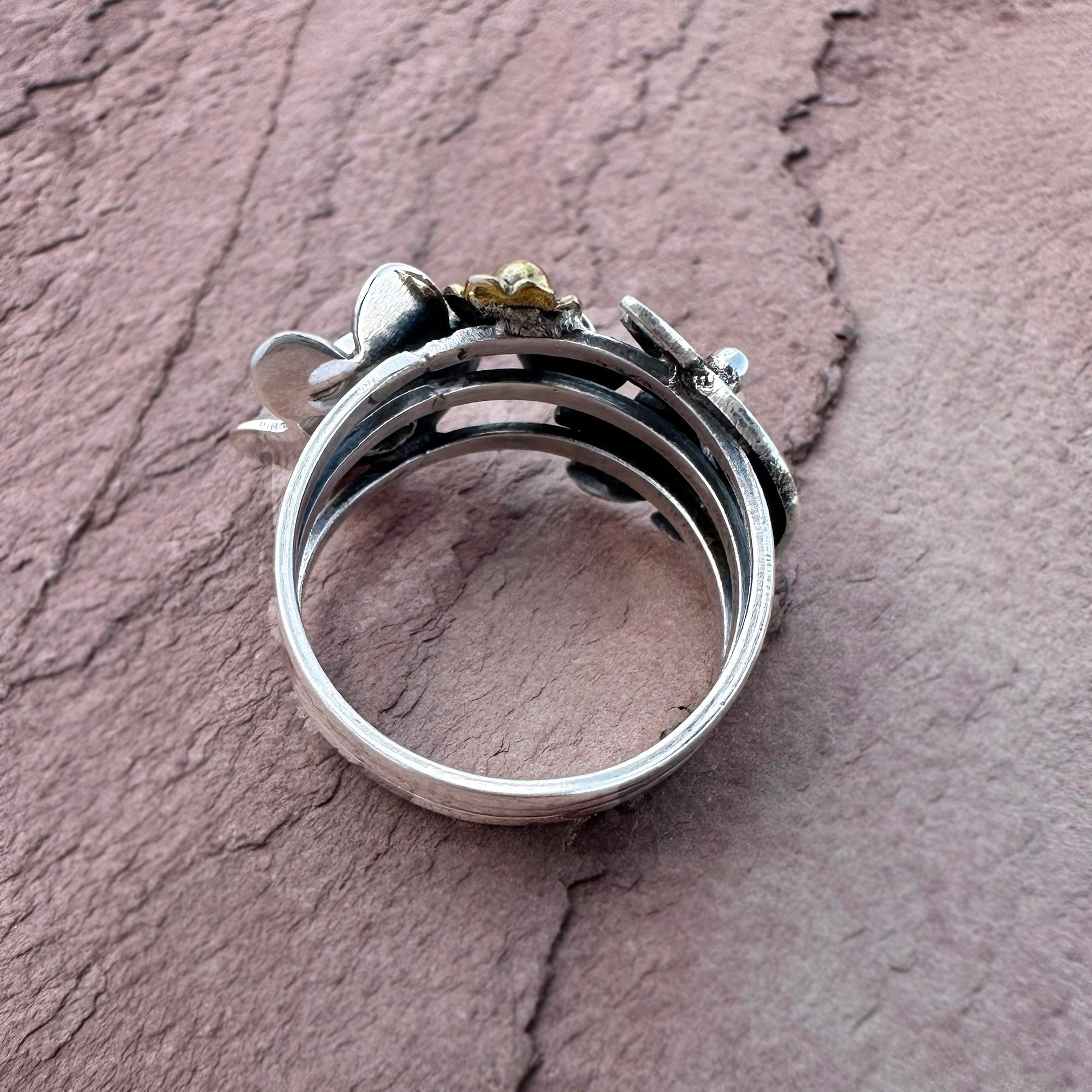 Midnight Garden Black Onyx Bouquet Ring