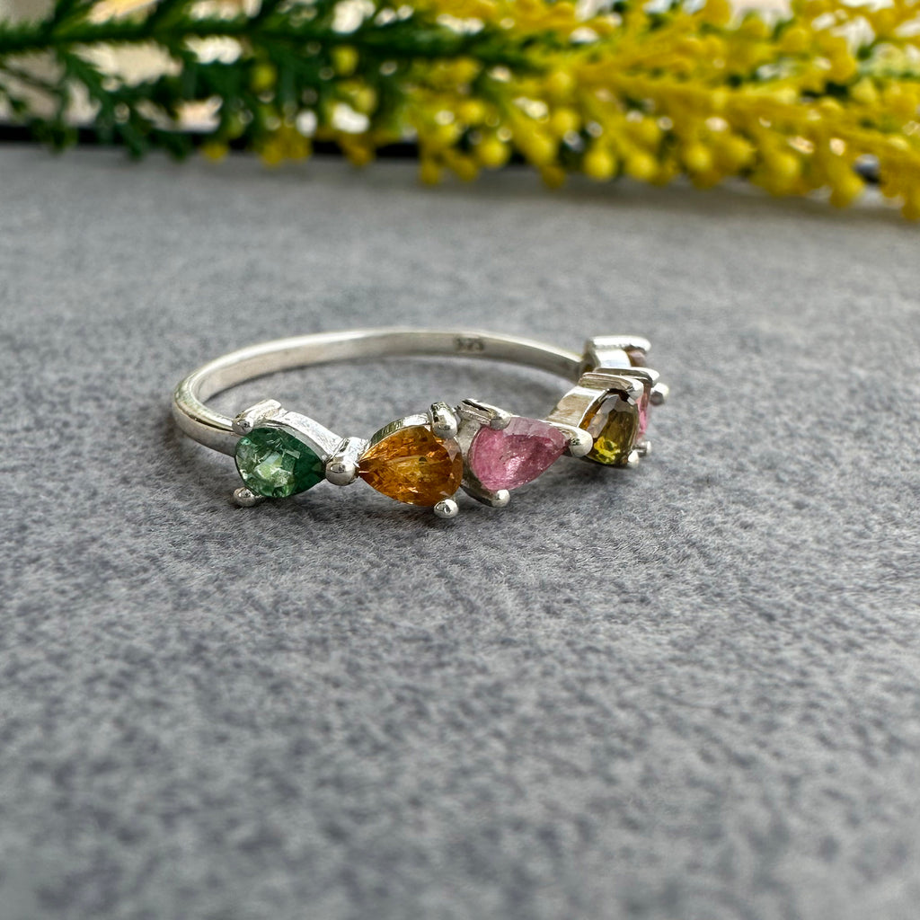 Autumn Vine Multi Tourmaline Ring