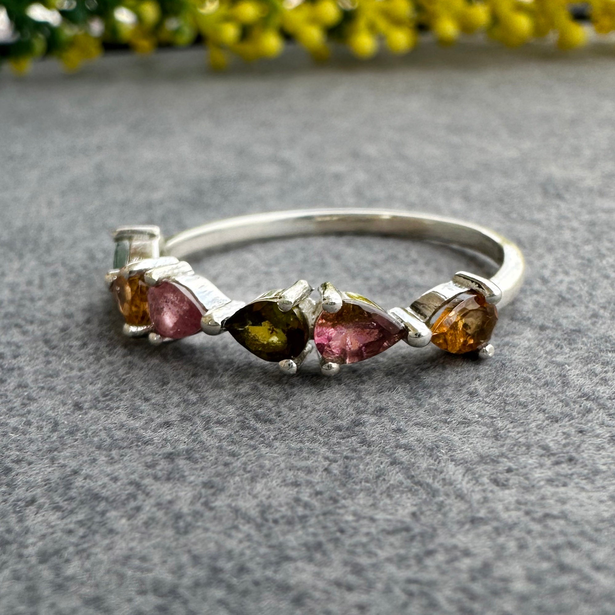Autumn Vine Multi Tourmaline Ring