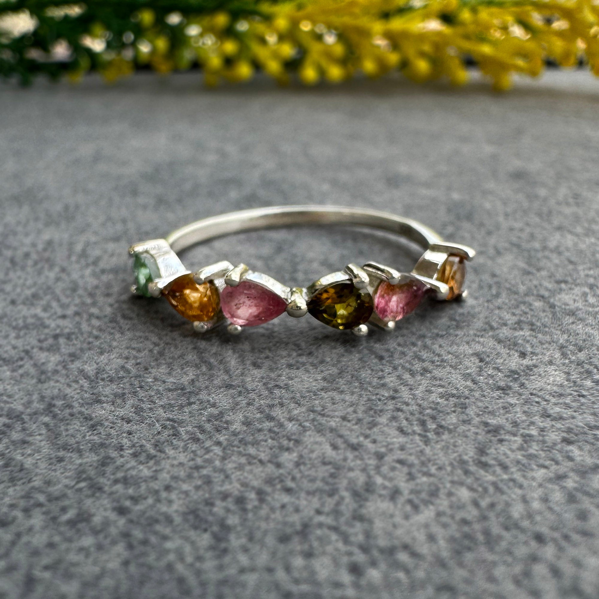 Autumn Vine Multi Tourmaline Ring
