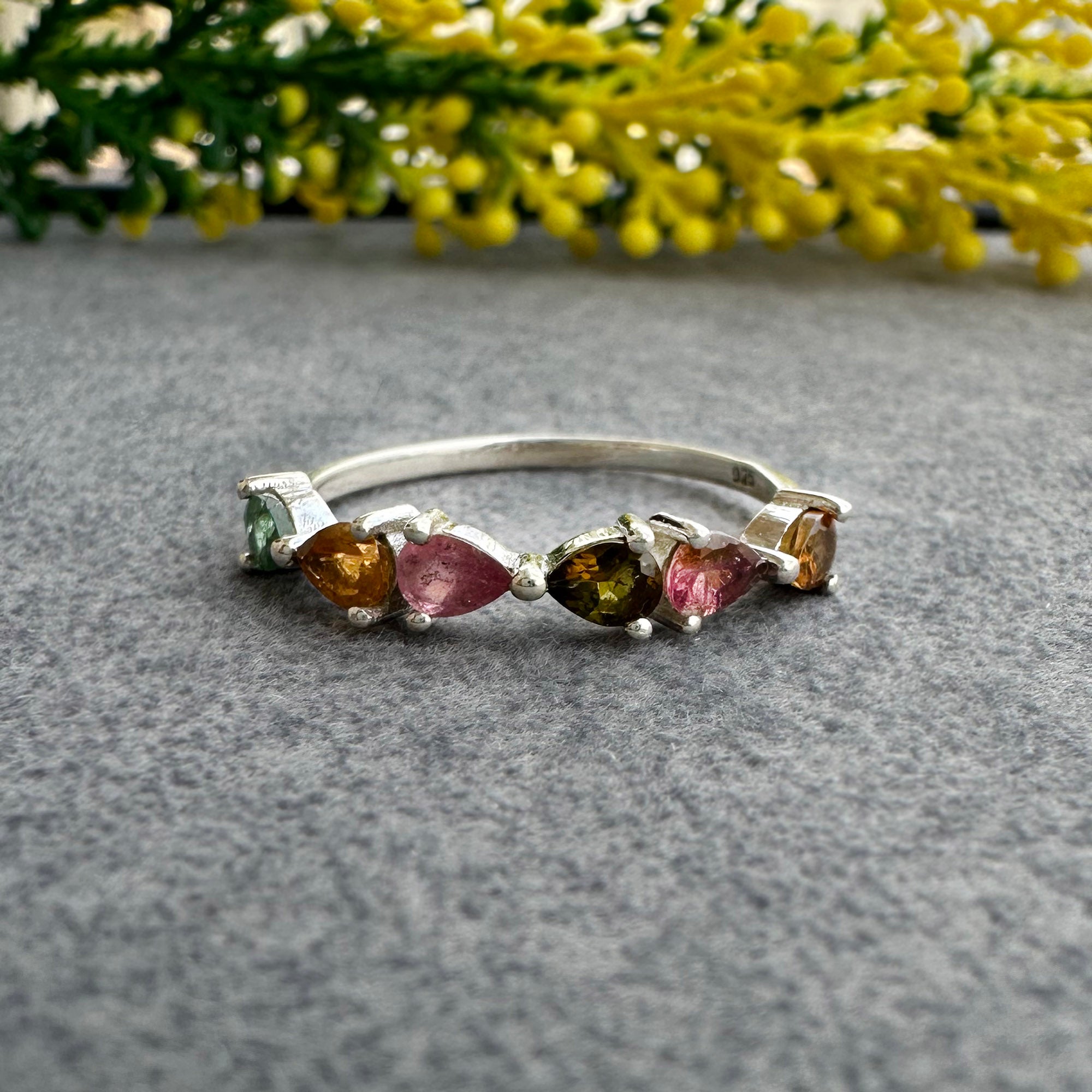 Autumn Vine Multi Tourmaline Ring