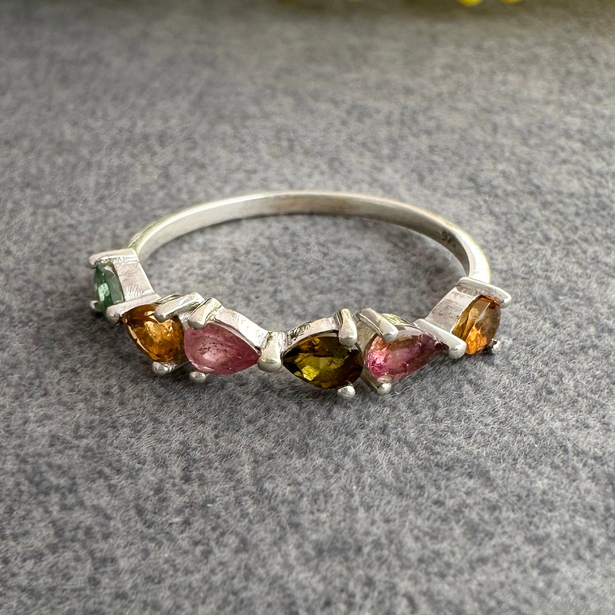Autumn Vine Multi Tourmaline Ring