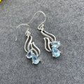 Blue Topaz Filigree Drops