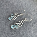 Blue Topaz Filigree Drops