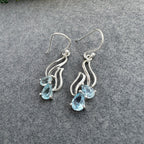 Blue Topaz Filigree Drops