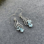 Blue Topaz Filigree Drops