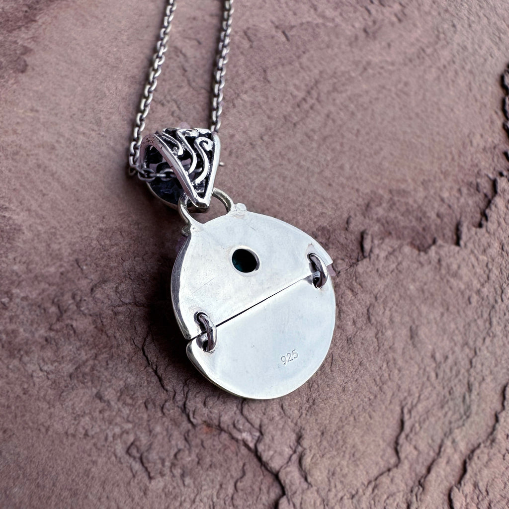 Textured Turquoise Horizon Pendant Necklace