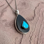 Moonlit Onyx Turquoise Pendant