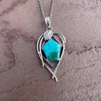 Silver Vine Turquoise Pendant