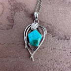 Silver Vine Turquoise Pendant