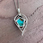 Silver Vine Turquoise Pendant