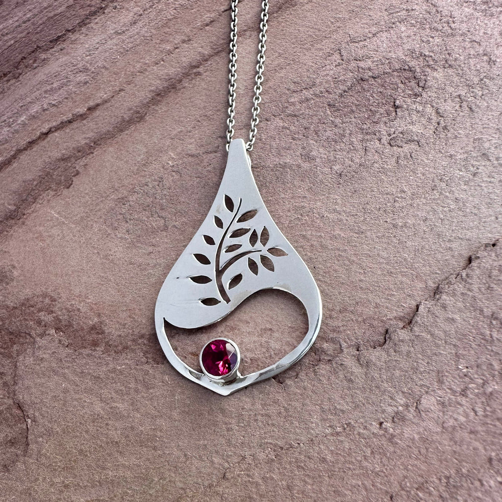 The Garnet Tree Pendant