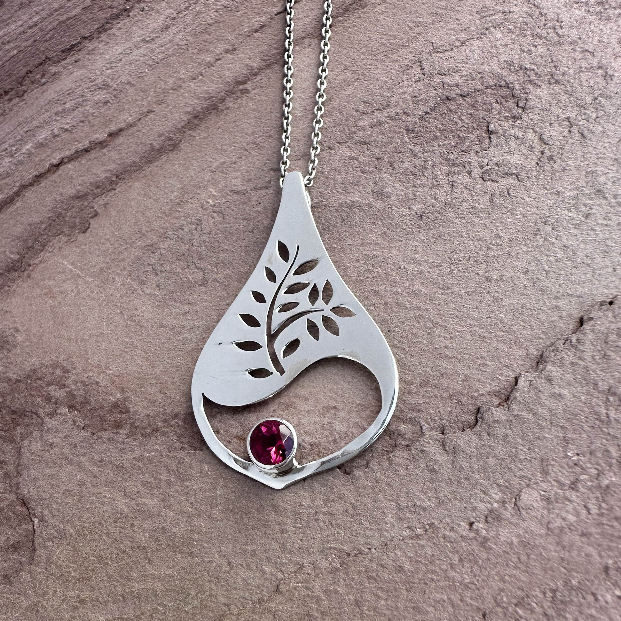 The Garnet Tree Pendant